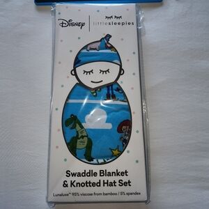 Little Sleepies Toy Story Swaddle Blanket & Hat Set